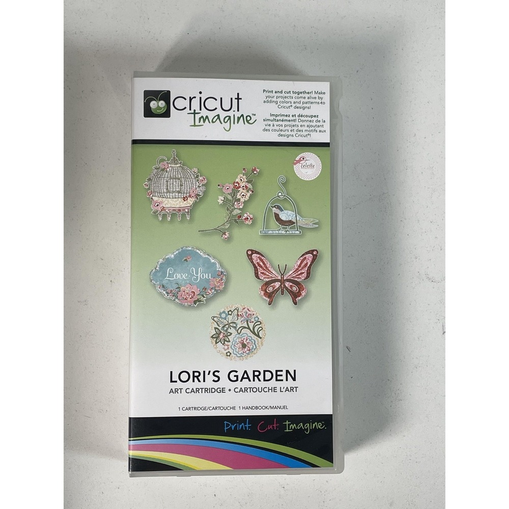 Cricut Imagine Lori's Garden Art Cartridge 2000571 with Handbook Scrapbooking
